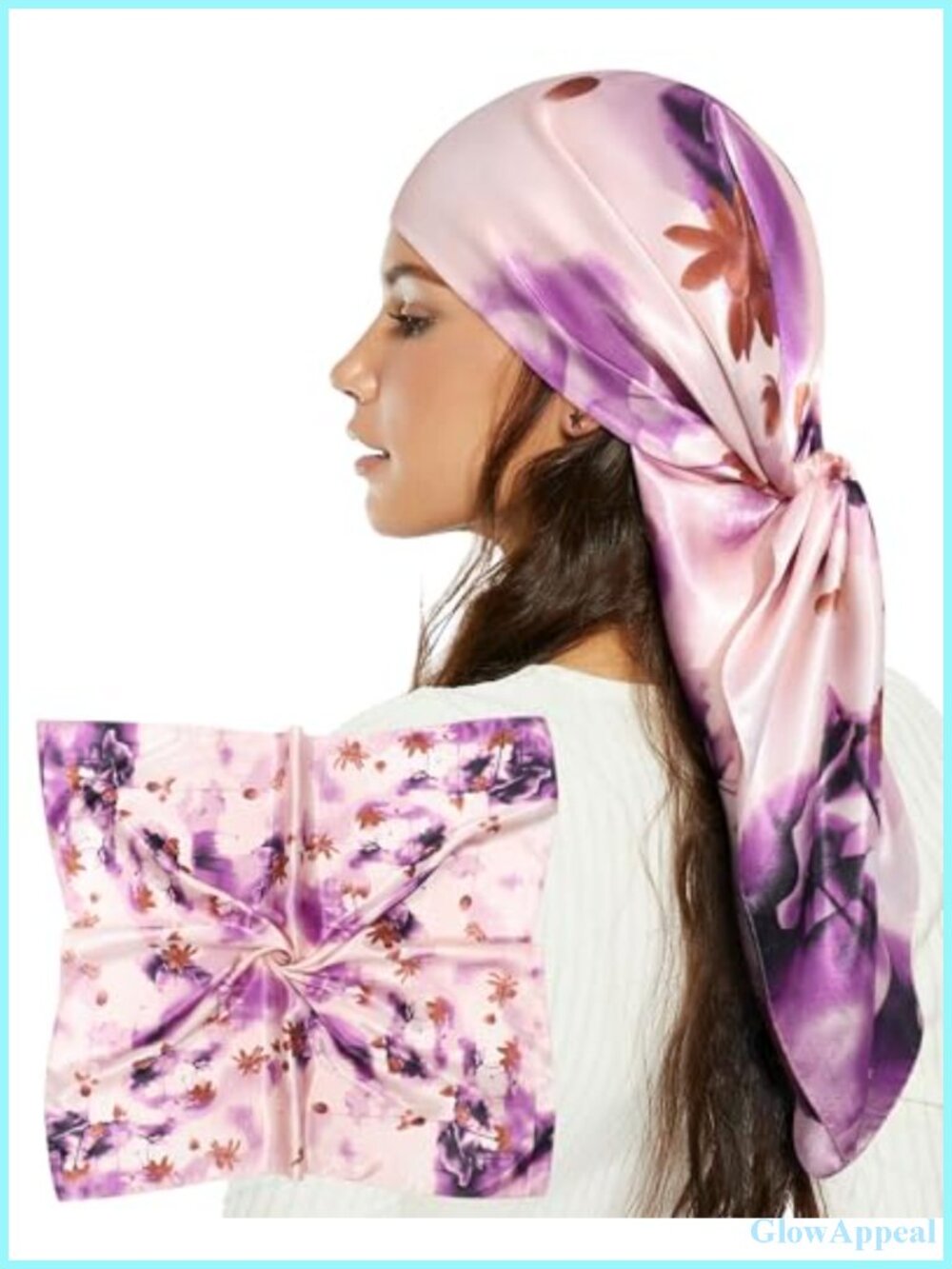 Women's 35 Inch Satin Scarf Bandana Large Hair Scarf